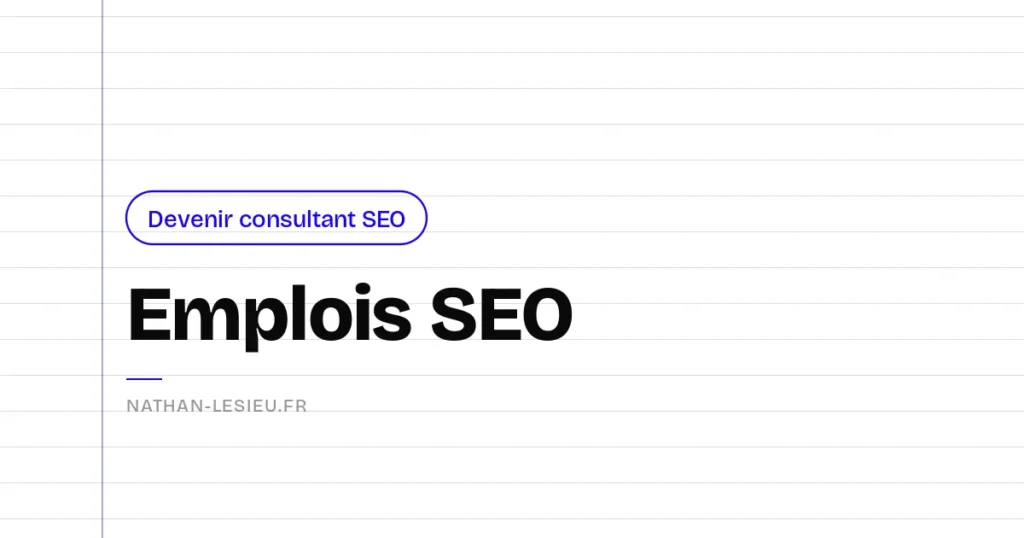 offres d'emploi seo