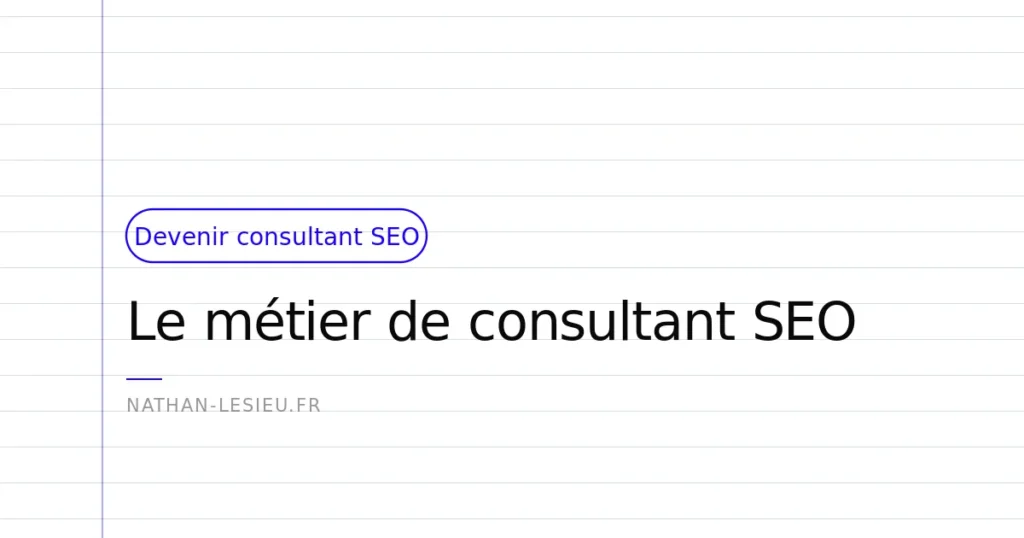 qu'est-ce qu'un consultant SEO